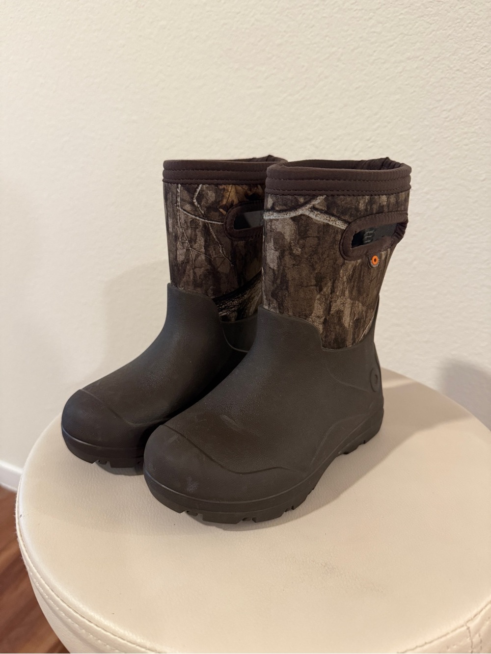 Bogs Kids Brown Camouflage Grip Rain & Snow Boots